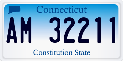 CT license plate AM32211