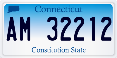 CT license plate AM32212