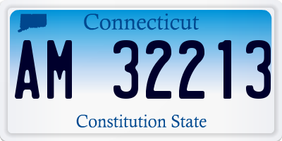 CT license plate AM32213