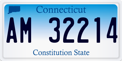 CT license plate AM32214