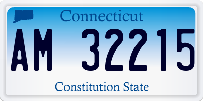 CT license plate AM32215