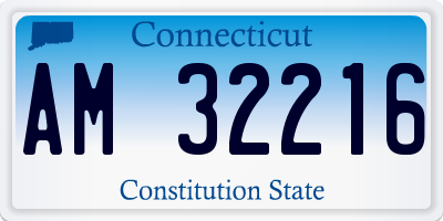 CT license plate AM32216