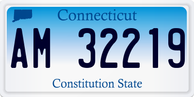 CT license plate AM32219