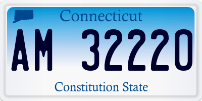 CT license plate AM32220