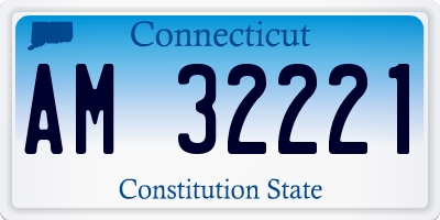 CT license plate AM32221