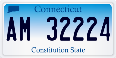 CT license plate AM32224