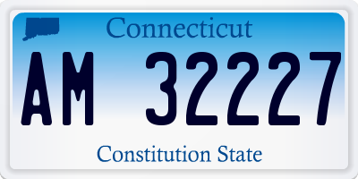 CT license plate AM32227
