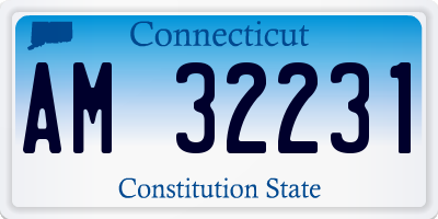 CT license plate AM32231