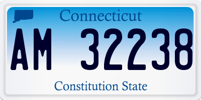 CT license plate AM32238