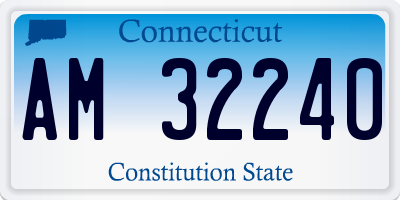CT license plate AM32240