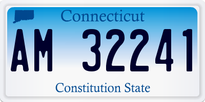 CT license plate AM32241