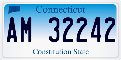 CT license plate AM32242