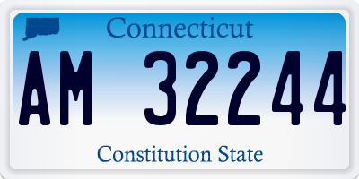 CT license plate AM32244
