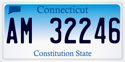 CT license plate AM32246