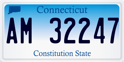 CT license plate AM32247