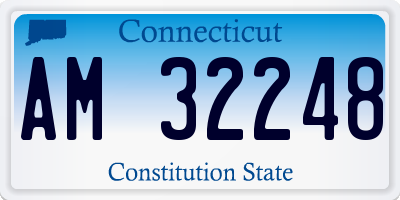 CT license plate AM32248