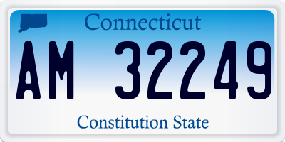 CT license plate AM32249