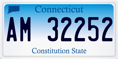 CT license plate AM32252