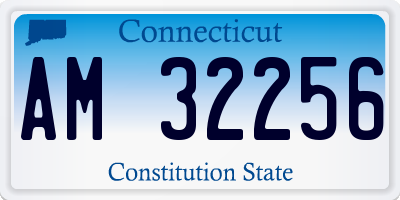 CT license plate AM32256