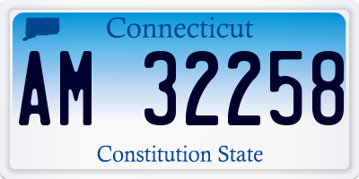 CT license plate AM32258