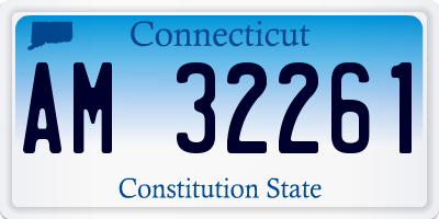 CT license plate AM32261