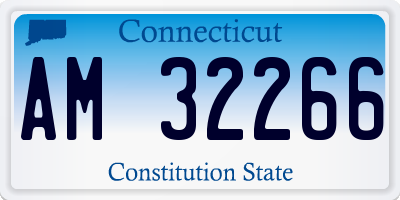 CT license plate AM32266