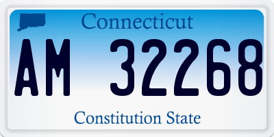 CT license plate AM32268
