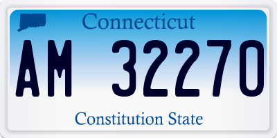 CT license plate AM32270