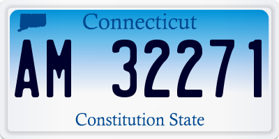 CT license plate AM32271