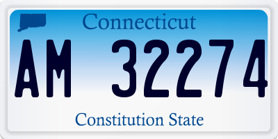 CT license plate AM32274