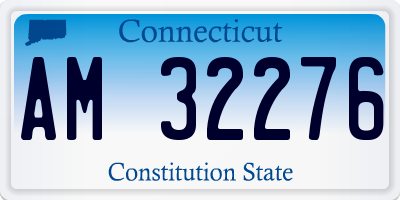CT license plate AM32276