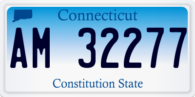 CT license plate AM32277