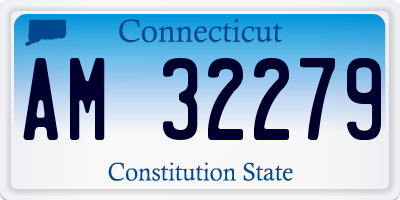 CT license plate AM32279