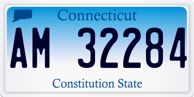 CT license plate AM32284
