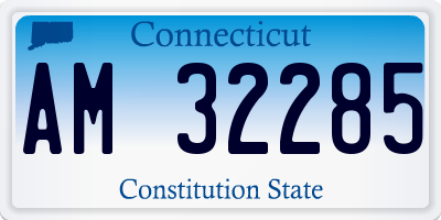 CT license plate AM32285
