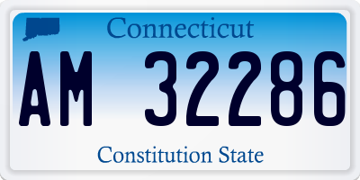 CT license plate AM32286