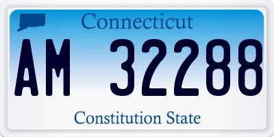 CT license plate AM32288