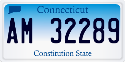 CT license plate AM32289