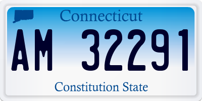 CT license plate AM32291