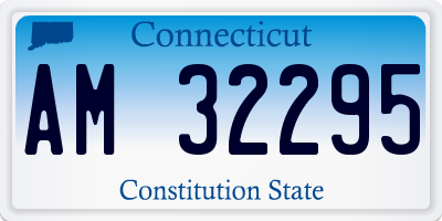 CT license plate AM32295