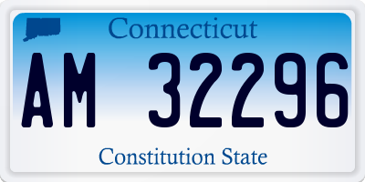 CT license plate AM32296