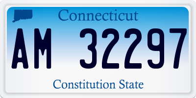 CT license plate AM32297