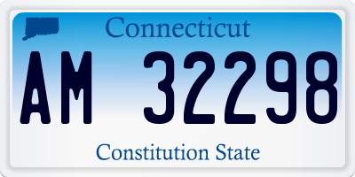 CT license plate AM32298