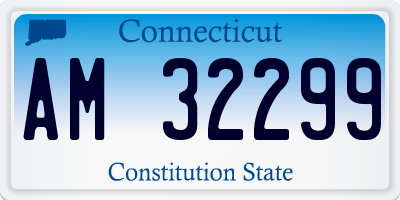 CT license plate AM32299
