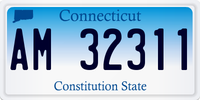 CT license plate AM32311