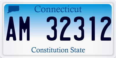 CT license plate AM32312