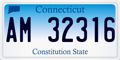 CT license plate AM32316