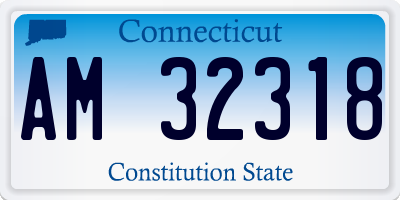 CT license plate AM32318