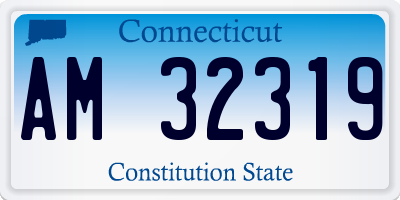 CT license plate AM32319