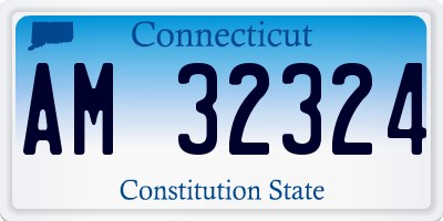 CT license plate AM32324